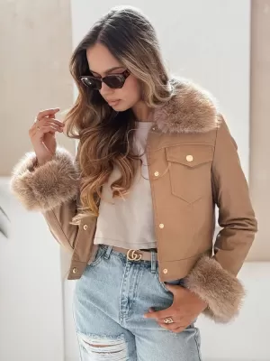 Női kabát DSTREET TY5139 KARAMELLA