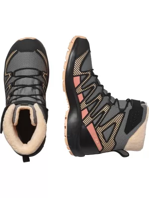 Gyerekcipők SALOMON XA PRO V8 WINTER WATERPROOF J ÓN/FEKETE/BARACK FUZZ