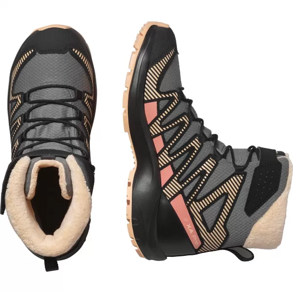  Gyerekcipők SALOMON XA PRO V8 WINTER WATERPROOF J ÓN/FEKETE/BARACK FUZZ 