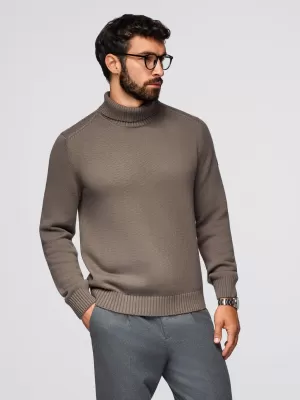 Férfi pulóver OMBRE OM-SWTN-0163 SZÜRKEBARNA