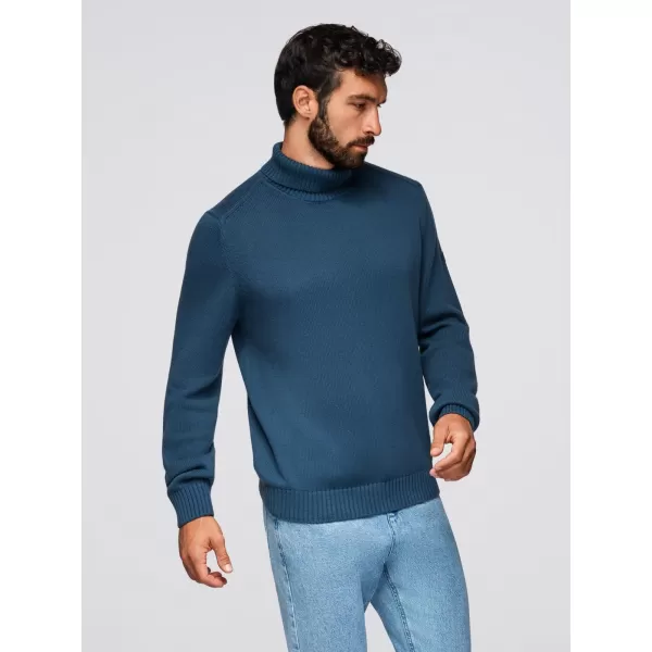  Férfi pulóver OMBRE OM-SWTN-0163 SÖTÉTKÉK 