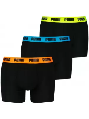 Bokszoló PUMA MEN EVERYDAY BOXER 3P 93832706 FEKETE/VÁLTOZÓ LOGÓ SZÍNEK
