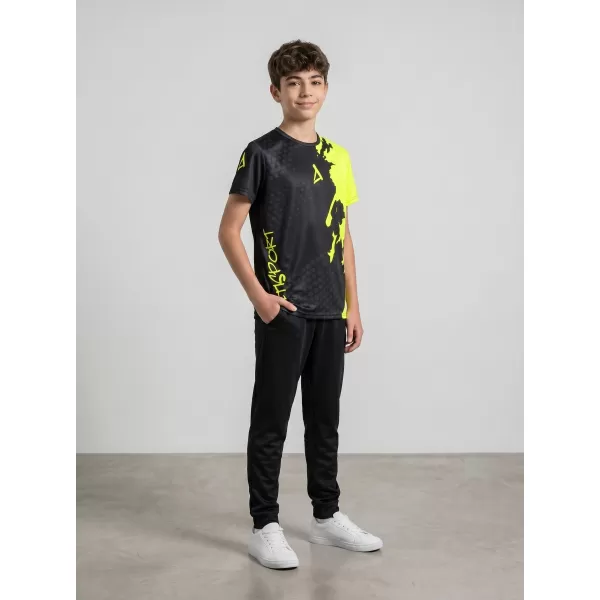 Gyermekfunkciós T -piró prémium ALTISPORT VOJ/ALM112TR01 FEKETE-FLUO SÁRGA 