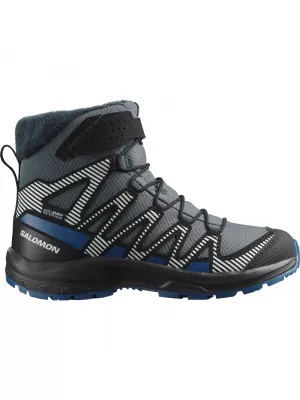 Gyerekcipők SALOMON XA PRO V8 WINTER WATERPROOF J TURBULENCIA/FEKETE/SÖTÉTKÉK