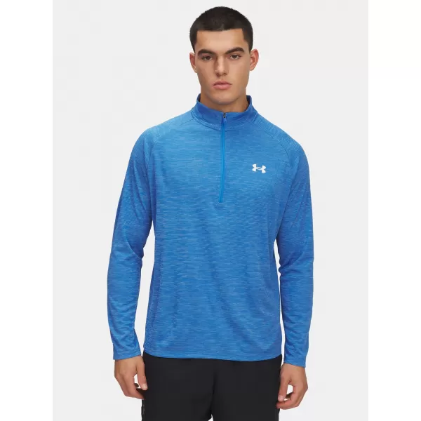  Férfi póló UNDER ARMOUR UA TECH TEXTURED 1/2 ZIP 1382797-402 KÉK 