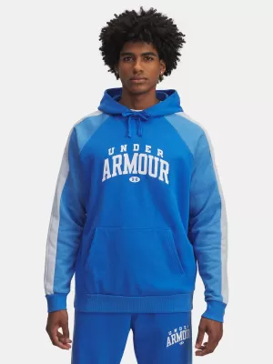 Férfi pulóver UNDER ARMOUR RIVAL FLC CB HOOD KÉK
