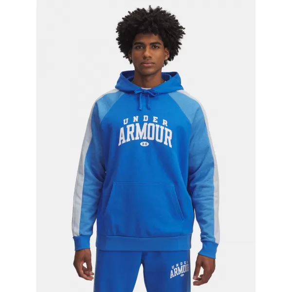  Férfi pulóver UNDER ARMOUR RIVAL FLC CB HOOD KÉK 
