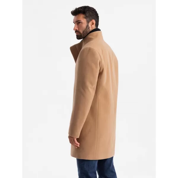  Férfi kabát OMBRE OM-COWC-0141 VILÁGOSBARNA 