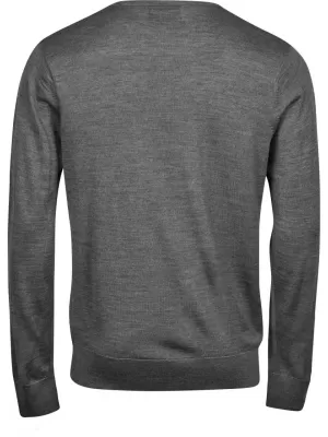 Férfi pulóver TEE JAYS | TJ 6000 SZÜRKE MELANZS