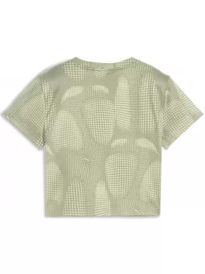 Női póló PUMA DARE TO AOP BABY TEE 63214582 LUX HADSEREG