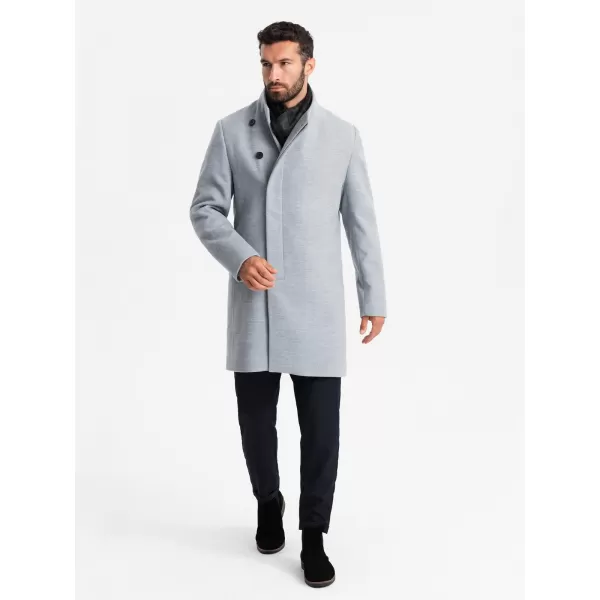 Férfi kabát OMBRE OM-COWC-0141 SZÜRKE MELANGE 