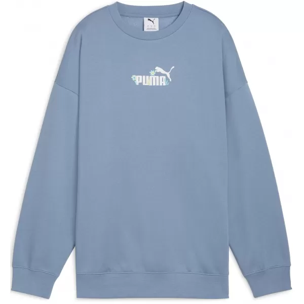  Női pulóver PUMA ESS NATURE 2 0 OVERSIZED CREW FL 68807834 HŰVÖS KÉK 