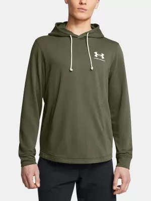 Férfi pulóver UNDER ARMOUR UA RIVAL TERRY LC HD 1370401-390 ZÖLD