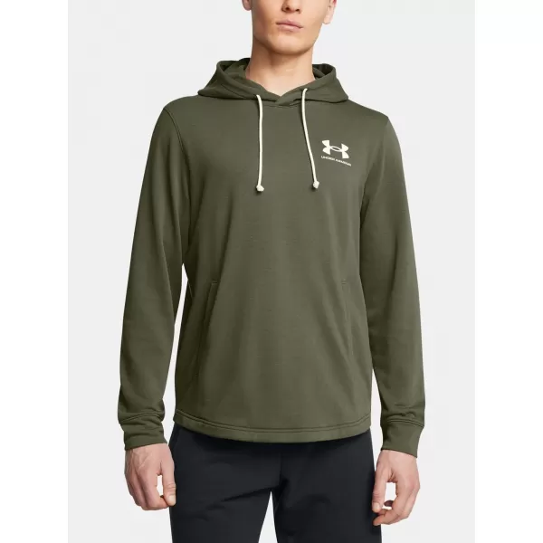  Férfi pulóver UNDER ARMOUR UA RIVAL TERRY LC HD 1370401-390 ZÖLD 