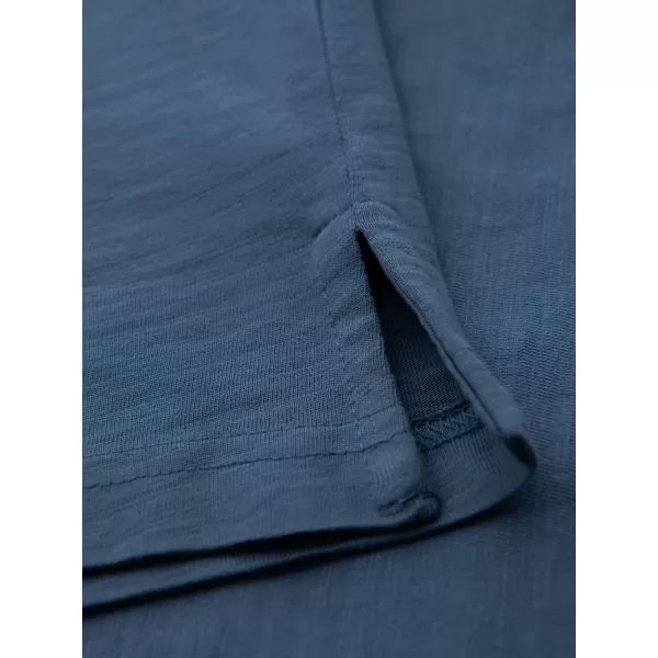  Mens t -phirt gallérral OMBRE OM-POWS-0142 SÖTÉTKÉK 