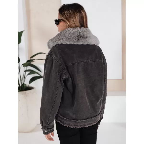  Női kabát DSTREET FURDENIM TY5185 SÖTÉTSZÜRKE 