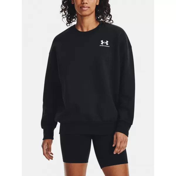  Női pulóver UNDER ARMOUR ESSENTIAL FLC OS CREW 1379475-001 FEKETE 