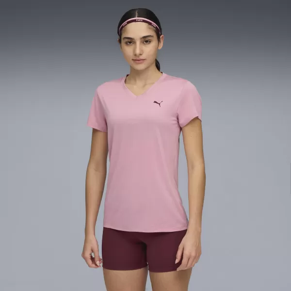  Ing PUMA W TAD ESSENTIAL VNECK TEE 52589065 FELKÉSZÜLT RÓZSASZÍNŰ 