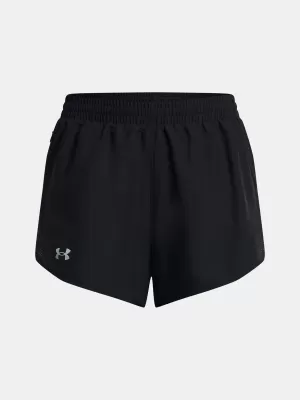 Női rövidnadrág UNDER ARMOUR UA FLY BY 3'' SHORTS 1382438-001 FEKETE