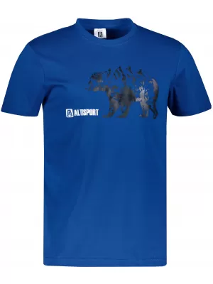 Rövid ujjú férfi póló ALTISPORT ALM193129 SNORKEL KÉK