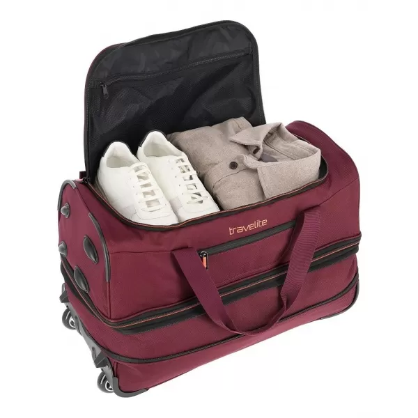  Táska TRAVELITE BASICS WHEELED DUFFLE S BURGUNDIA 