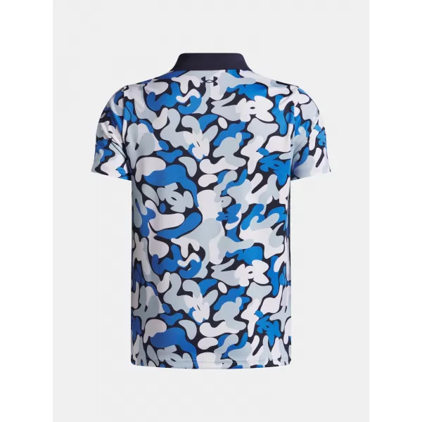  Fiú póló UNDER ARMOUR UA MATCHPLAY PRINTED POLO 1377349-412 KÉK 