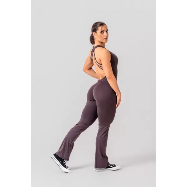 Formázó, kiszélesedő jumpsuit OWN THE GYM 397 BROWN Nebbia 