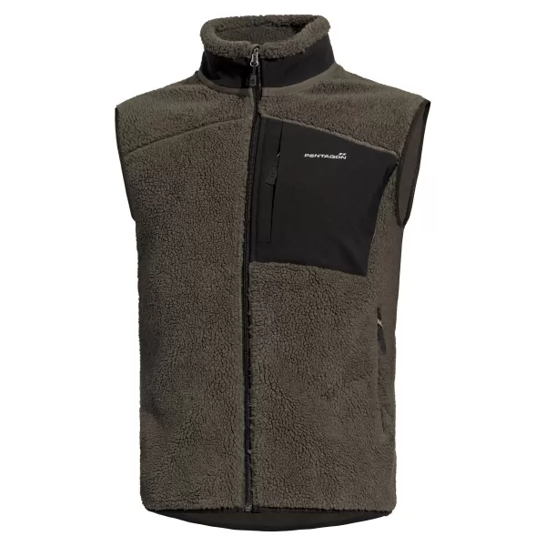  Férfi mellény PENTAGON SUMMIT SHERPA FLEECE VEST K04016 BARNA SZÜRKE 