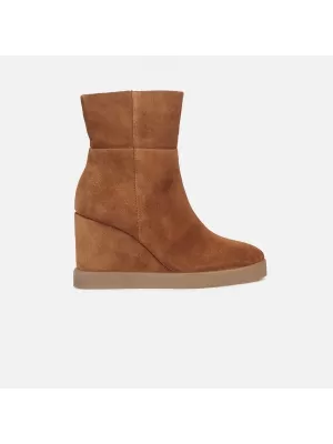 Női bokacsizma GEOX ELIDEA WEDGE BARNA