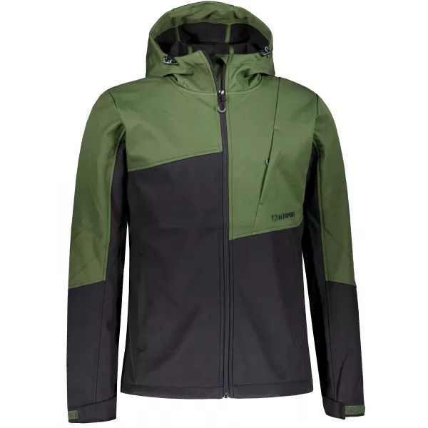  Férfi softshell dzseki ALTISPORT GAN KHAKI/FEKETE 