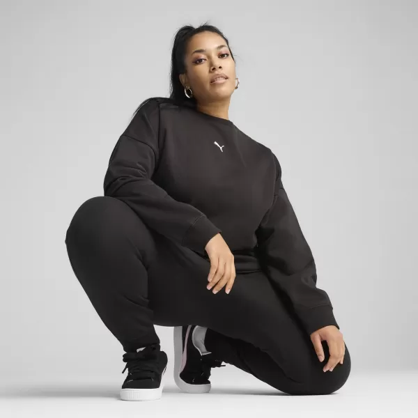  Női pulóver PUMA ESS OVERSIZED CREW FL 68540001 PUMA FEKETE 