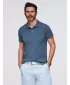 Mens t -phirt gallérral OMBRE OM-POWS-0142 SÖTÉTKÉK