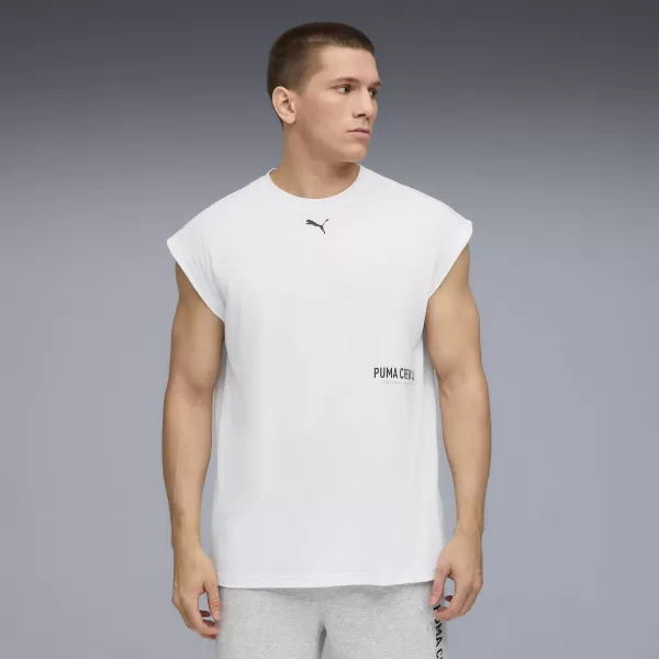  Ing PUMA M GRAPHIC CUTOFF TANK 52762002 PUMA FEHÉR 