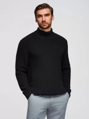 Férfi pulóver OMBRE OM-SWTN-0162 FEKETE