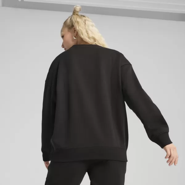  Női pulóver PUMA ESS OVERSIZED CREW FL 68540001 PUMA FEKETE 