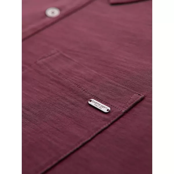  Mens t -phirt gallérral OMBRE OM-POWS-0142 GESZTENYEBARNA 