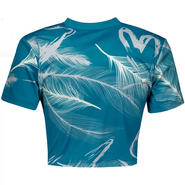  Női prémium crop top ALTISPORT VOJ/ALW001TR07 EMERALD/ŠEDÁ SMARAGD/SZÜRKE 