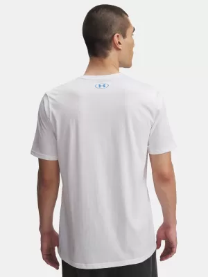 Férfi póló UNDER ARMOUR UA TRIPLE STACK LC LOGO SS FEHÉR
