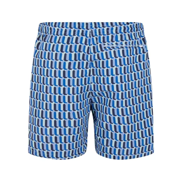  Fürdési rövidnadrág URBAN CLASSICS TB2679 KÉK RETRO MINTÁZAT 