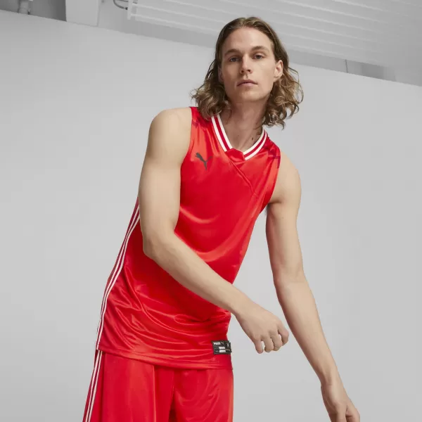 Férfi mez PUMA HOOPS TEAM GAME JERSEY 67662804 PUMA PIROS 