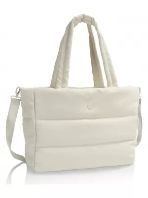 Táska HEYS PUFFER TOTE BAG TÖRTFEHÉR