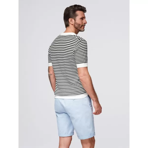  Férfi t -póló OMBRE OM-POSS-0161 FEKETE -FEHÉR 