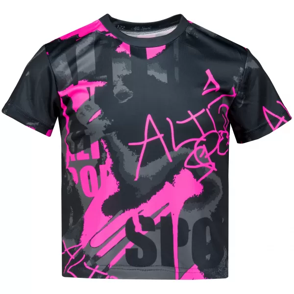  Gyermekfunkciós T -piró prémium ALTISPORT VOJ/ALK076TR01 FEKETE/FLUO RÓZSASZÍN 