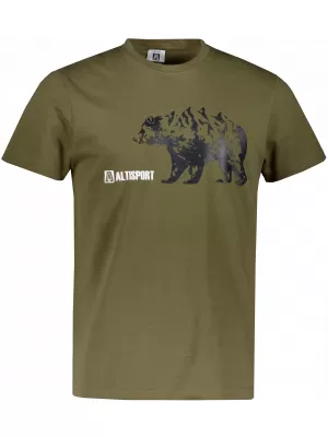 Férfi t -póló rövid ujjú ALTISPORT ALM193129 KHAKI