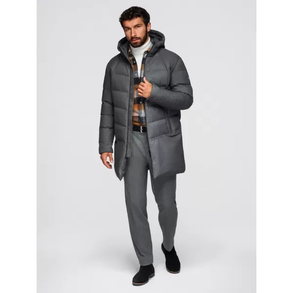  Kabát OMBRE OM-JALJ-0264 SZÜRKE 