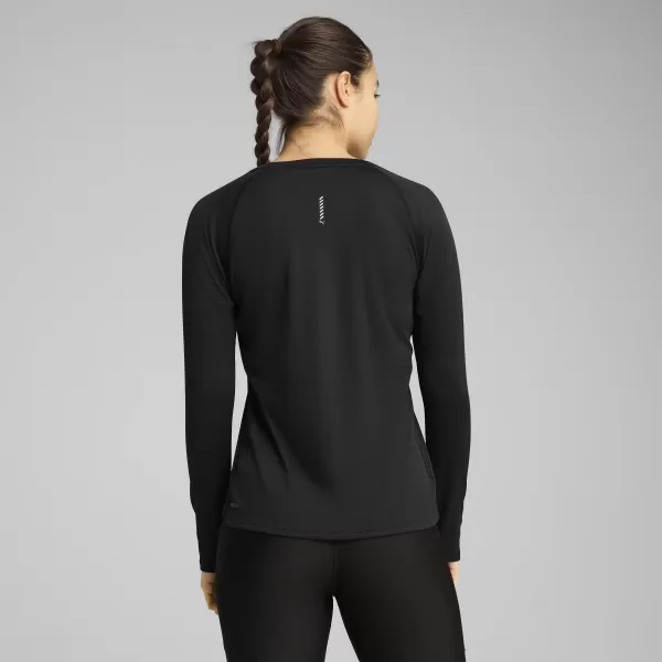 Ing PUMA W RUN VELOCITY LONG SLEEVE (POLY) 52658101 PUMA FEKETE 