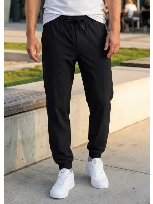 Férfi nadrág ALTISPORT ATS JOGGER CLASSIC - FIT FEKETE