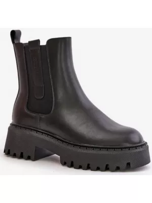 Női bőr szigetelt cipő BIG STAR OO274A386 BLACK Big Star Shoes