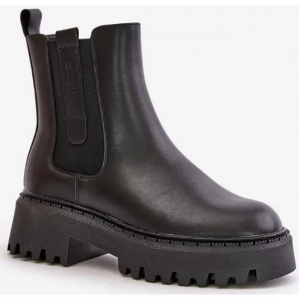  Női bőr szigetelt cipő BIG STAR OO274A386 BLACK Big Star Shoes 