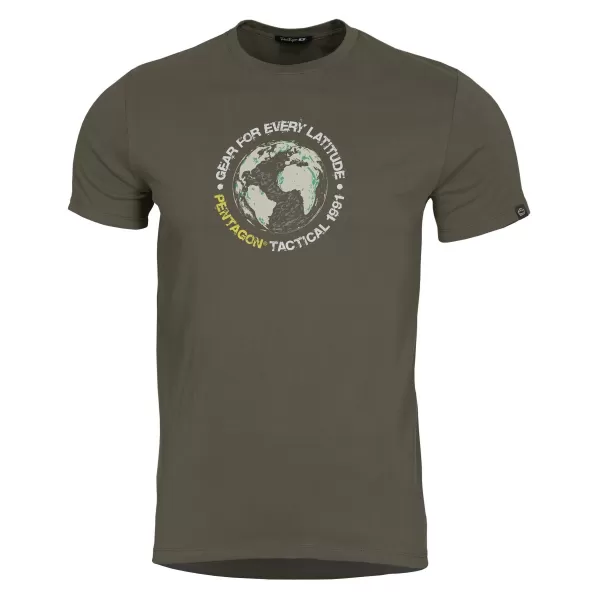  póló PENTAGON GLOBE T-SHIRT K09055 BARNA SZÜRKE 